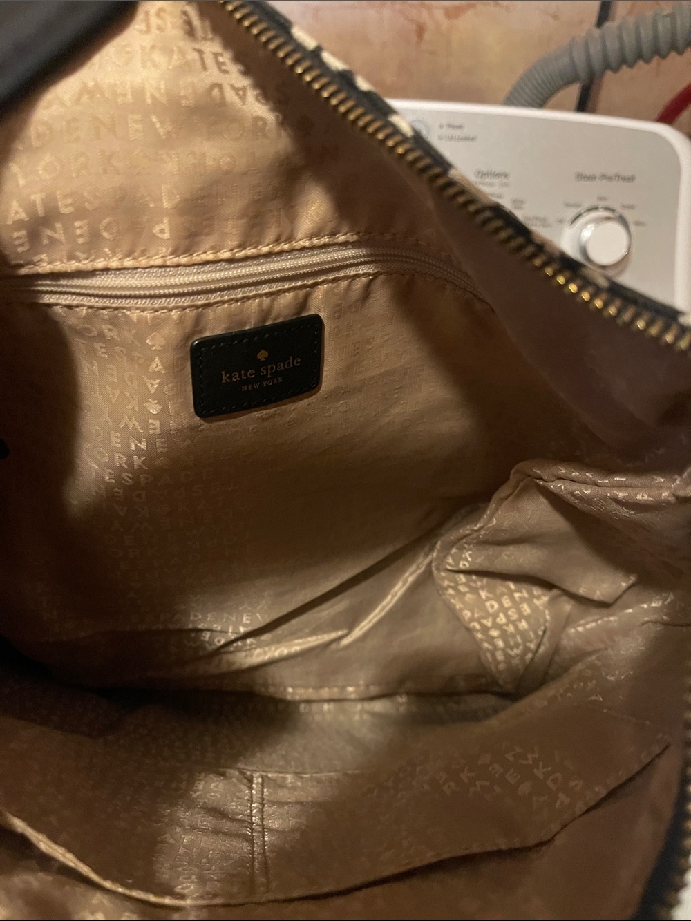 kate spade Cream, Black & Pink Patterned Shoulder Bag - Picture 3 of 4